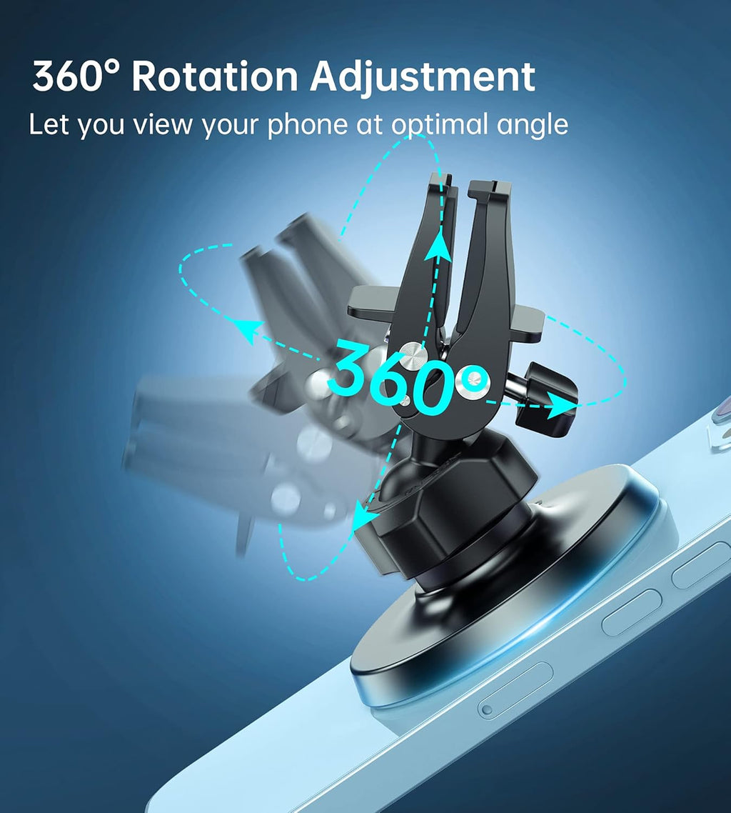Magnetic Car Mount Holder, Portable Electronic Device Mount for Iphone 15, 14, 13, 12 Pro Max Mini Plus, All Phones & Cases