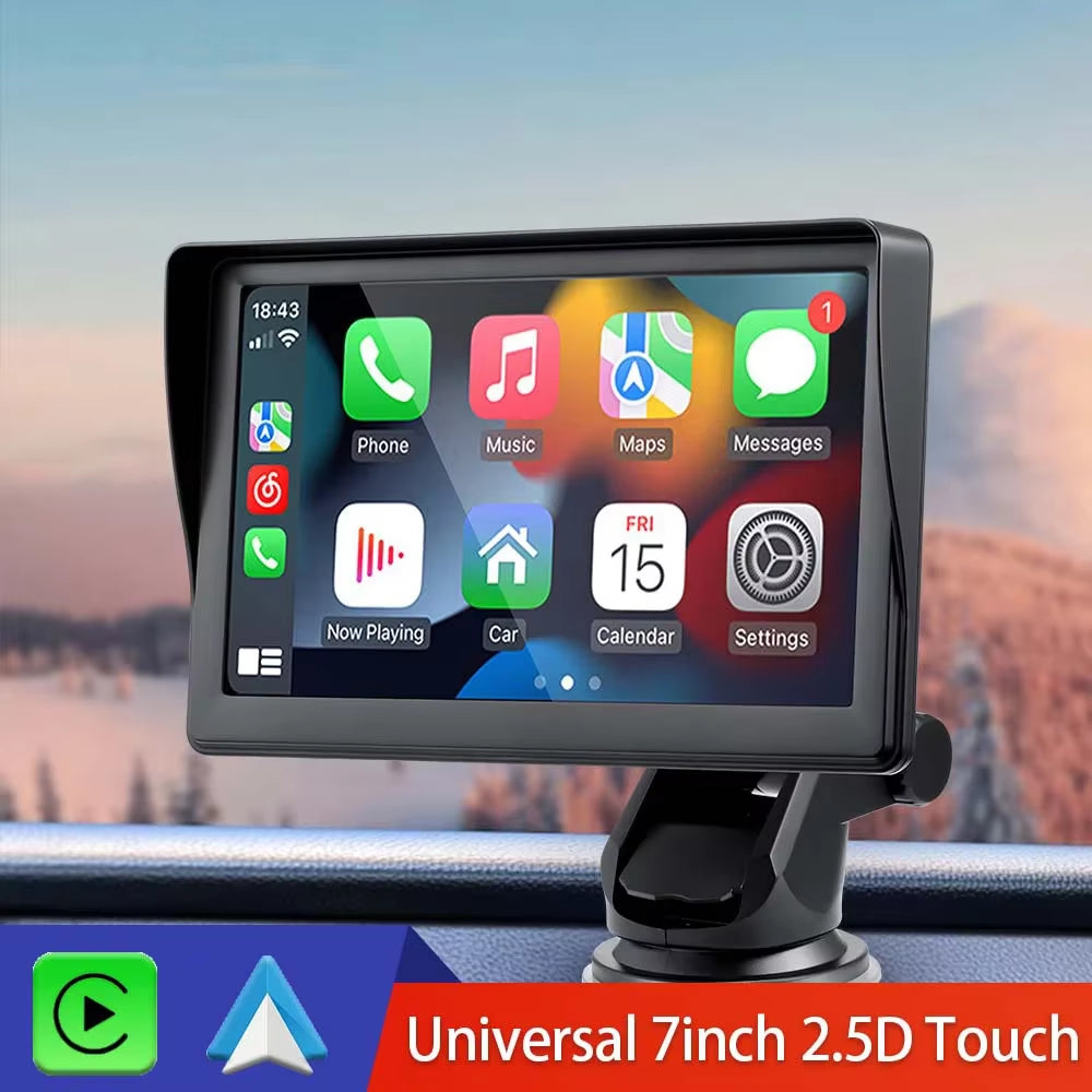 Universal 7-Inch Car Radio Video Player Wireless for Apple Carplay Android Car Touch Screen Suitable for BMW Volkswagen KIA