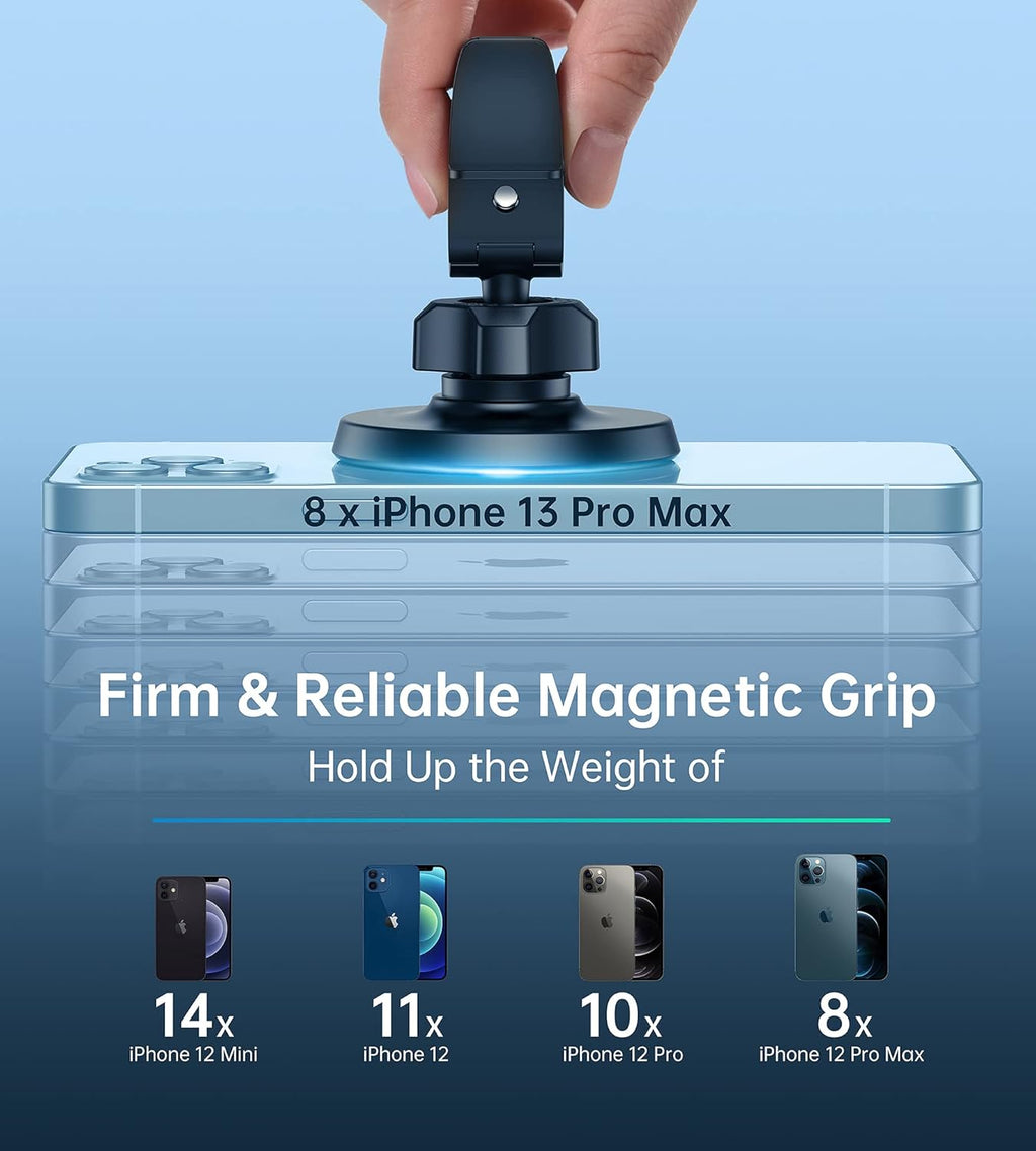Magnetic Car Mount Holder, Portable Electronic Device Mount for Iphone 15, 14, 13, 12 Pro Max Mini Plus, All Phones & Cases