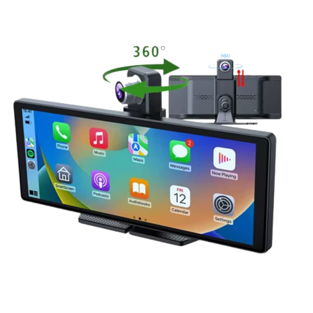 10.26" Carplay & Android Screen with 360 ° Rotation & Camera